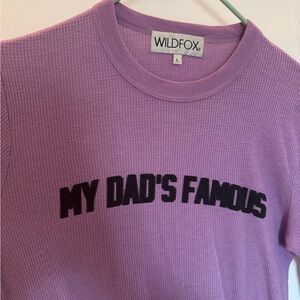Wildfox Purple Waffle Knit Shirt - My Dad's Famous
